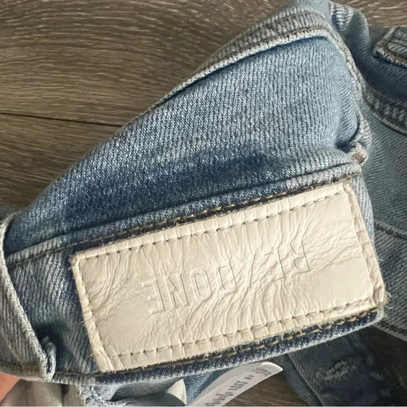 Originals 90's High Rise Ankle Crop in Destroy Sanded Blue - Picture 7 of 8